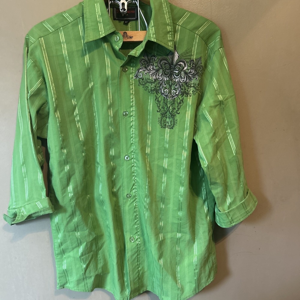 Patroncito Womens Bling Blouse Medium Y2K Sparkly‎ Embellished Top